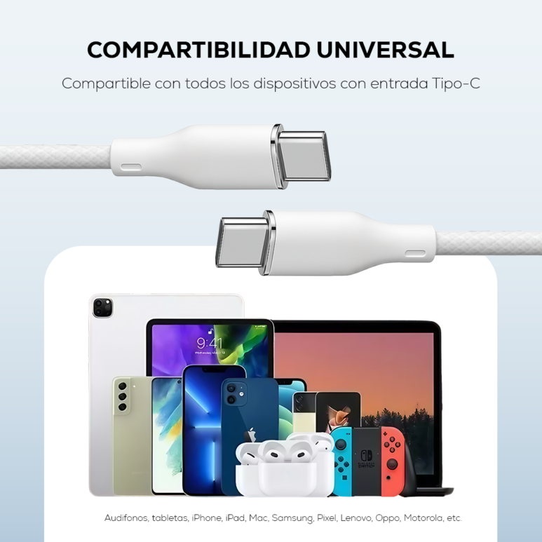Cable magnetico Tipo C 1m