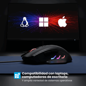 Mouse Gamer Mubitech Sx10 Rgb 6 Botones 10,000 Dpi 30g 128ms (negro) - Imagen 5