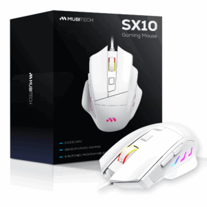 Mouse Gamer Mubitech Sx10 Rgb 6 Botones 10,000 Dpi 30g 128ms (blanco) - Imagen 10