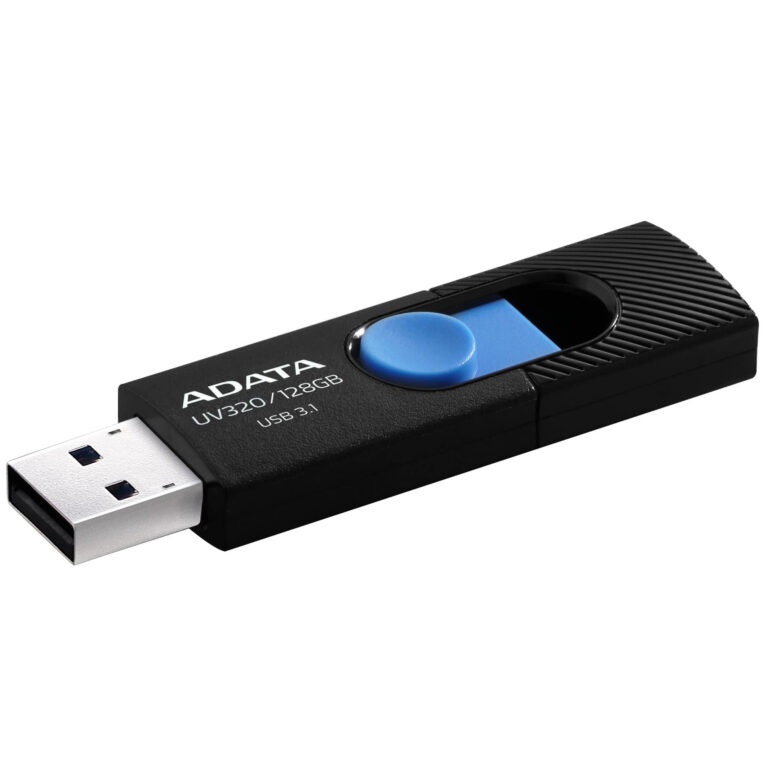 ADATA UV320 unidad flash USB 128 GB USB tipo A 3.2 Gen 1 (3.1 Gen 1) Negro, Azul ADATA UV320 unidad flash USB 128 GB USB tipo A 3.2 Gen 1 (3.1 Gen 1) Negro, Azul