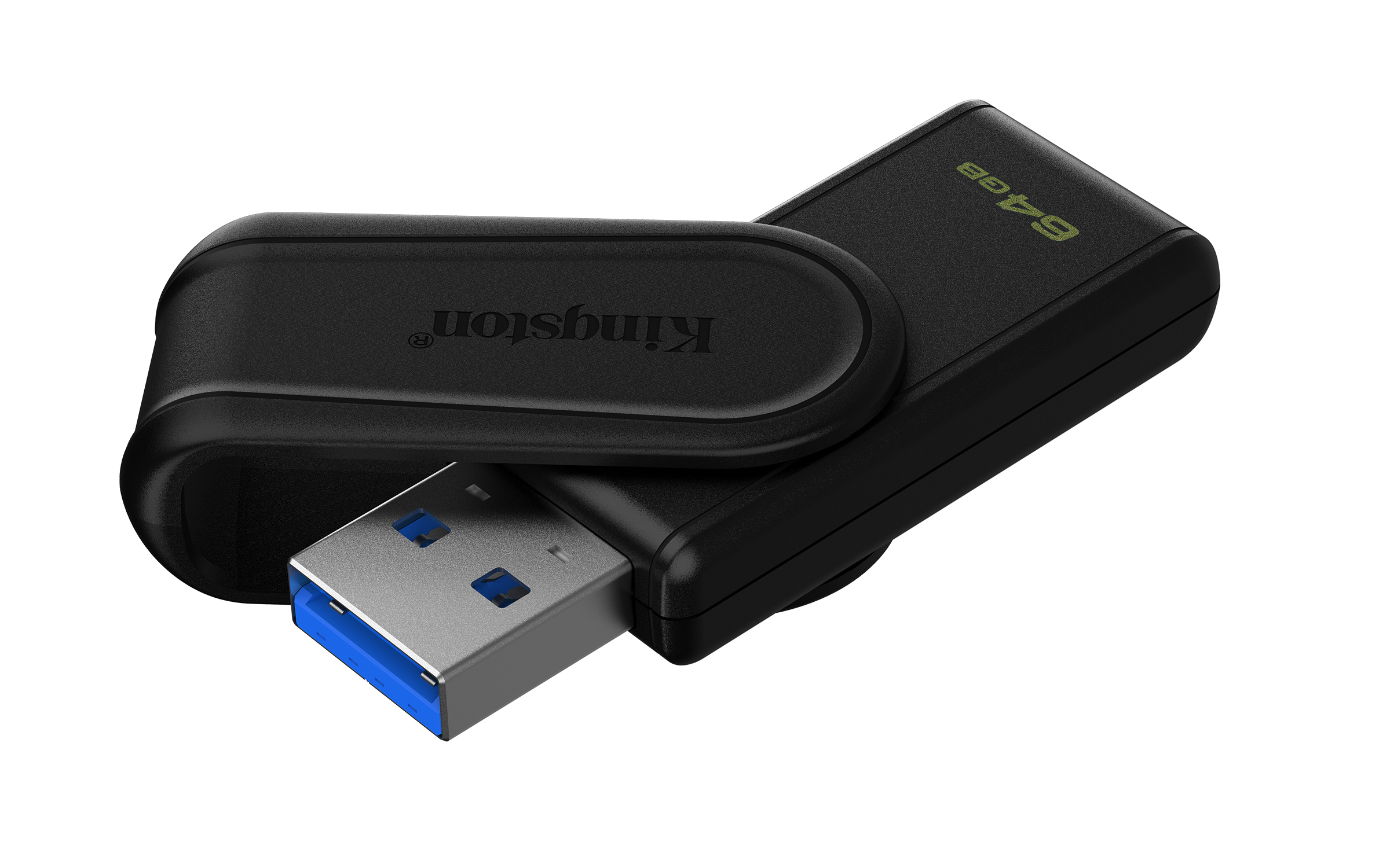 Kingston Technology DataTraveler 64GB Portable USB 3.2 Gen 1 Exodia S (Black/Black)
