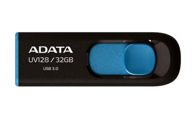 ADATA DashDrive UV128 128GB unidad flash USB USB tipo A 3.2 Gen 1 (3.1 Gen 1) Negro, Azul