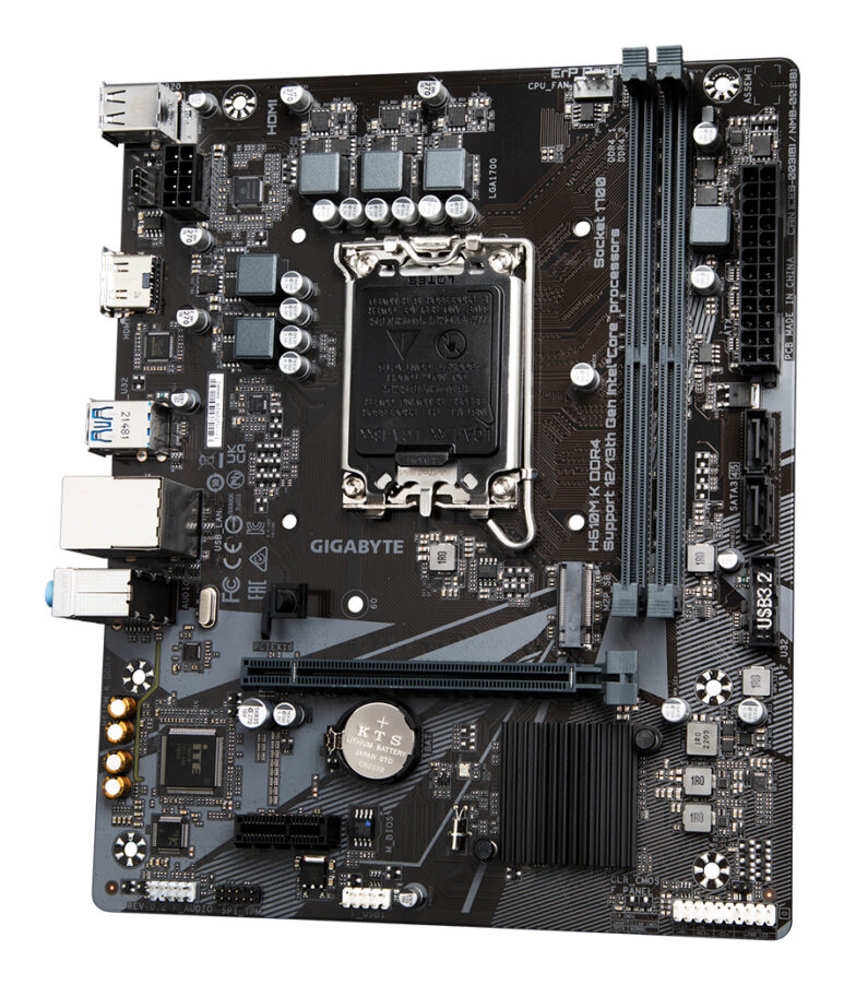 GIGABYTE H610M K DDR4 Placa base - Compatible con procesadores Intel Core 14th Gen CPUs, 3+1+1 Phases Hybrid Power Design, up to 3200MHz DDR4, 1xPCIe 3.0 M.2, GbE LAN, USB 3.2 Gen 1