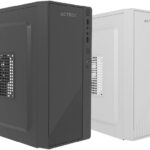 Gabinete Compacto Mini Torre Kioto GC220F / MAX MB M-ATX Fuente ATX 500 W / 2X USB 2.0 / Full Metalico + Frente Solido/Blanco