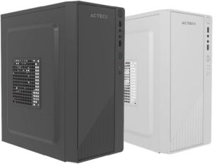 Gabinete Compacto Mini Torre Kioto GC220F / MAX MB M-ATX Fuente ATX 500 W / 2X USB 2.0 / Full Metalico + Frente Solido/Blanco