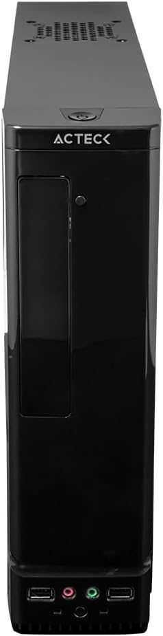 Gabinete Mini Torre Slim Atom GS240 / Micro Atx y Mini Itx Fuente de 450w + 2xUSB 2.0 + 1xVentilador Essential Series