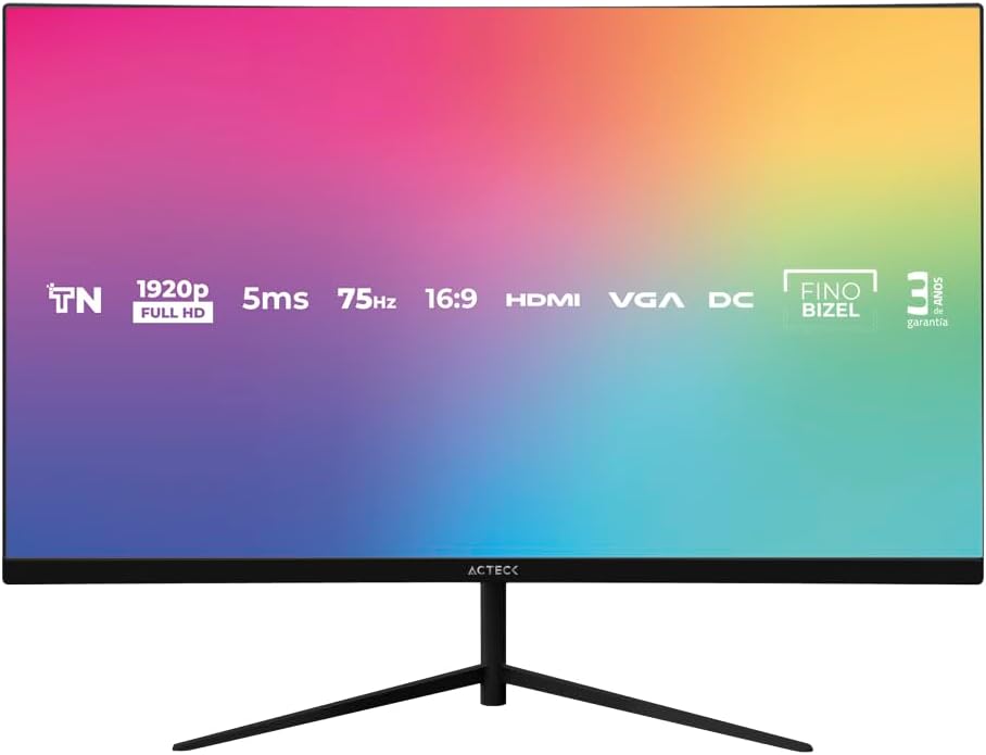 Monitor Led Panel TN de 27" Captive Vivid SP270 Full HD 1080p 75Hz 5ms 1xVGA + 1xHDMI 1.4 + Vesa 75 Elite Series