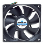 Manhattan 700955 sistema de refrigeración para ordenador Carcasa del ordenador Ventilador 8 cm Negro 1 pieza(s)