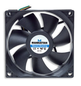 Manhattan 700955 sistema de refrigeración para ordenador Carcasa del ordenador Ventilador 8 cm Negro 1 pieza(s)