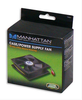 Manhattan 700955 sistema de refrigeración para ordenador Carcasa del ordenador Ventilador 8 cm Negro 1 pieza(s)
