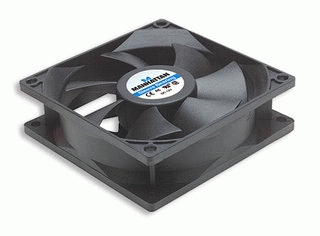 Manhattan 700955 sistema de refrigeración para ordenador Carcasa del ordenador Ventilador 8 cm Negro 1 pieza(s)