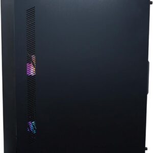 EVOTEC Gabinete ATX Tokyo EV-1021 con 3 Ventiladores RGB – PC Case Midi Tower para ATX, Micro-ATX, Mini-ATX, Panel de Cristal Templado, USB 3.0 – Negro