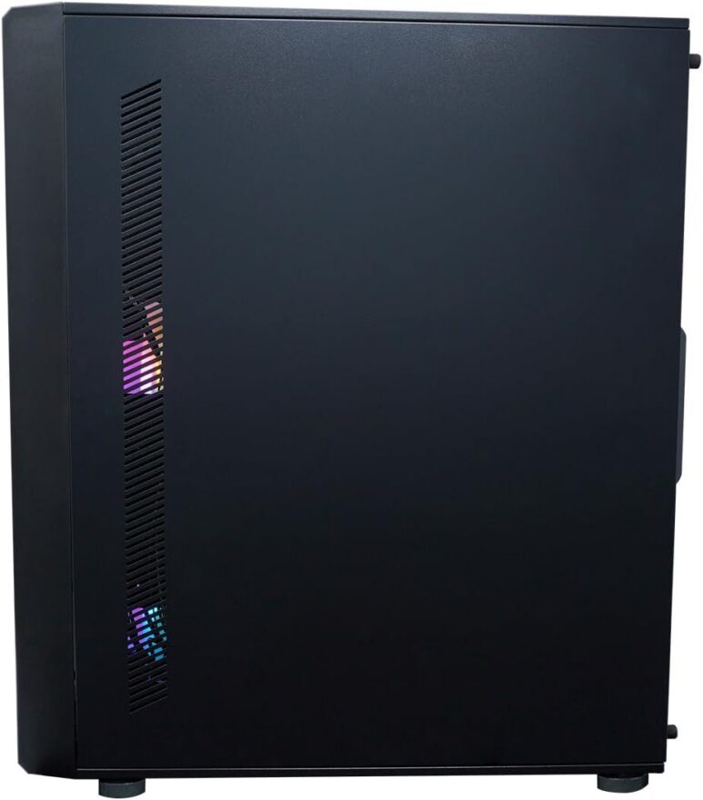 EVOTEC Gabinete ATX Tokyo EV-1021 con 3 Ventiladores RGB – PC Case Midi Tower para ATX, Micro-ATX, Mini-ATX, Panel de Cristal Templado, USB 3.0 – Negro