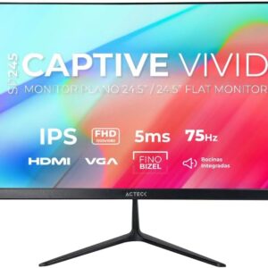 Acteck Monitor 24.5 Captive Vivid SP245 5ms 75Hz Full HD IPS LED Altavoces Integrados HDMI AC-943178