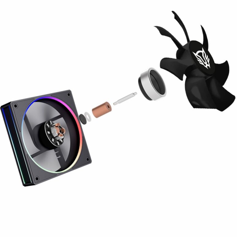 BALAM RUSH Disipador CPU Gamer HELIUX PRO HEX55 120mm ARGB 3pin LGA 1851 AM5 600-2000 RPM 4-pin PWM 4 Pipas Display Digital Negro BR-941983