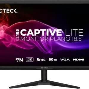 Acteck Captive Lite Monitor Plano 18.5" TN CL185, HD, 60Hz, 5ms, Low-Blue Light, VGA, HDMI 1.4, VESA 75mm, Negro