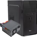 Stylos Gabinete Oficina Micro Tower Stylos CGAB5 M-ATX Aliminio + Plástico ABS 1xUSB 1.0 + 1xUSB 3.0 + 1x3.5mm + PSU 500W Negro