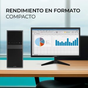 Monitor Plano 19.5" TN/Captive Brite CB195 / HD / 60Hz / 5ms / 1xVGA / 1xHDMI / Vesa 75 x 75 mm/Negro