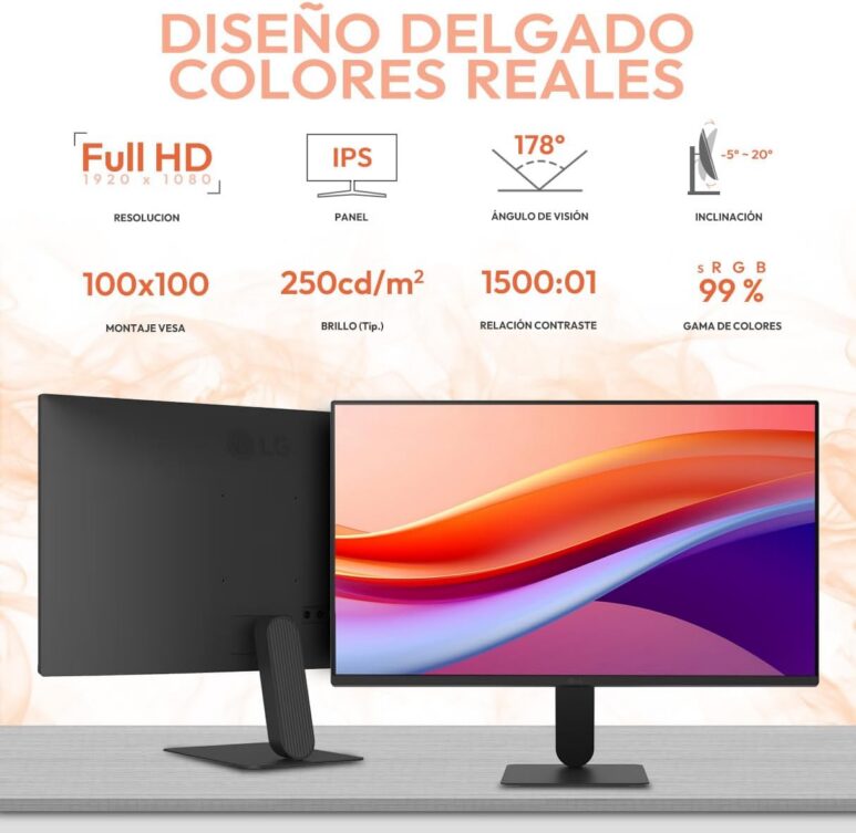LG Monitor 23.8" 24U411A-B 5ms 120Hz Panel IPS Full HD HDMI D-Sub