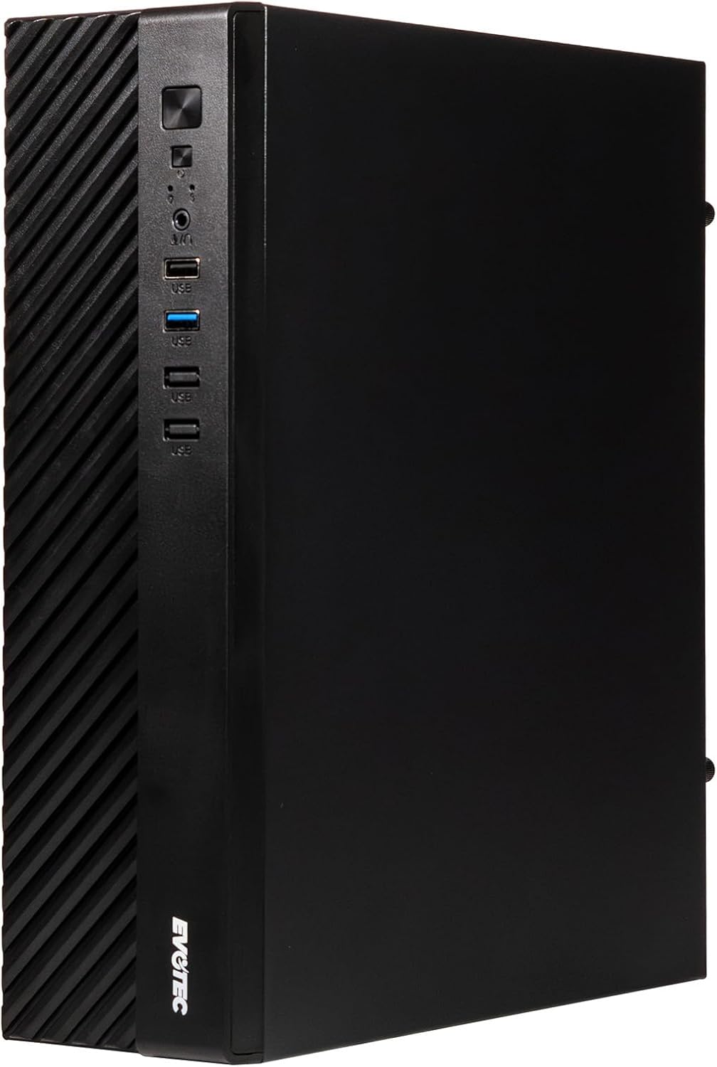 EVOTEC - Gabinete Slim Micro ATX Toledo EV-1026 con Fuente 500W TFX Preinstalada - Mini Torre para PC de Oficina y Hogar, Compatible Micro ATX e ITX