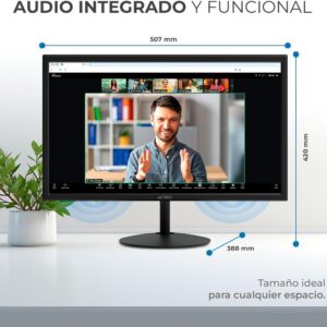 ACTECK Monitor 21.5 Captive Lite CL215 Full HD 60Hz 5ms VA HDMI VGA Altavoces Negro AC-943253 Estudio y multitarea