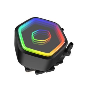 Cooler Master MLW-D36M-A18PA-R1 FN2431 MASTERLIQUID 360 Core II Enfriador de CPU simple de refrigeración por agua de 360 mm, color negro