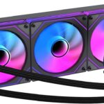 Gaming Naceb - Enfriamiento Líquido con Pantalla Digital de 3" - Radiador 360 mm con 3 Ventiladores PWM ARGB y Bomba Silenciosa - Compatible Intel y AMD Negro - NA-0656N