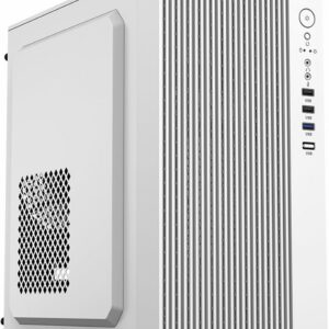 Gabinete Mini Torre Zenith GI656 / MAX MB M-ATX Fuente ATX 500 W / 1x USB 3.0 + 2X USB 2.0 + 1xFan / Full Metalico + Frente Solido/Negro (Blanco)