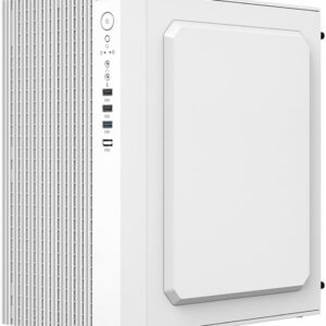 Gabinete Mini Torre Zenith GI656 / MAX MB M-ATX Fuente ATX 500 W / 1x USB 3.0 + 2X USB 2.0 + 1xFan / Full Metalico + Frente Solido/Negro (Blanco)