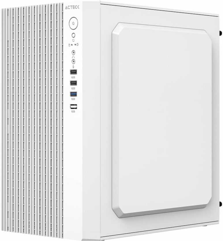 Gabinete Mini Torre Zenith GI656 / MAX MB M-ATX Fuente ATX 500 W / 1x USB 3.0 + 2X USB 2.0 + 1xFan / Full Metalico + Frente Solido/Negro (Blanco)