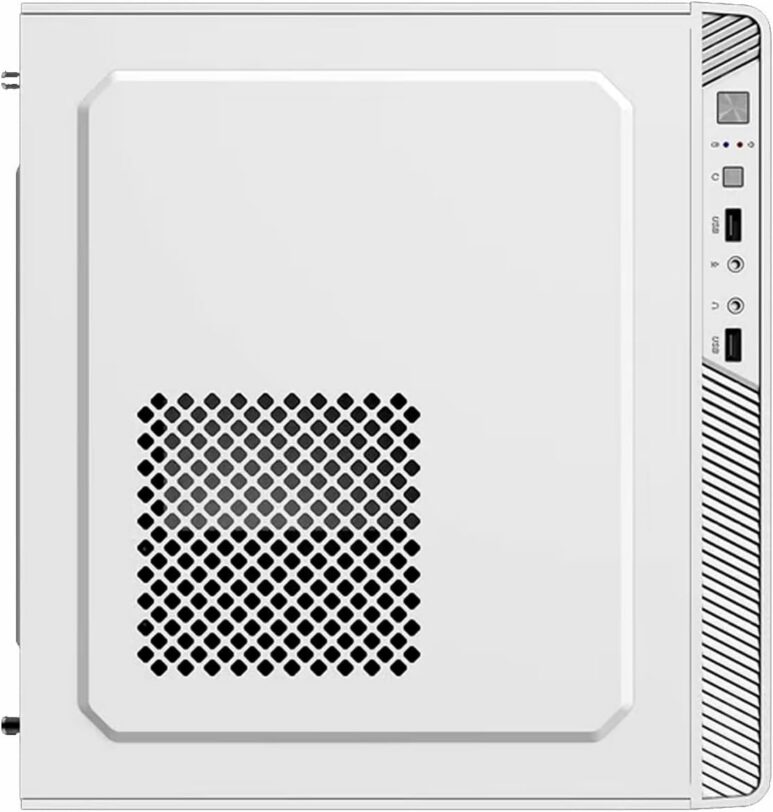 Gabinete Mini Torre Zenith GI656 / MAX MB M-ATX Fuente ATX 500 W / 1x USB 3.0 + 2X USB 2.0 + 1xFan / Full Metalico + Frente Solido/Negro (Blanco)