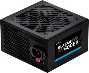 Fuente de Poder ACTECK/ATX Blazar EVO FT600EW / 600W / 1xATX 20+4 + 1xATX12V 4+4 + 2xSATA + 2xMolex / 1xPCIe 6+2 / Advanced Blanco