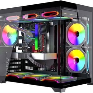 Balam Rush Tank Core Pro Gabinete Gamer Mini Torre GI925, Negro, Cristal Templado, M-ATX, 3 Ventiladores ARGB 120mm, USB 3.0