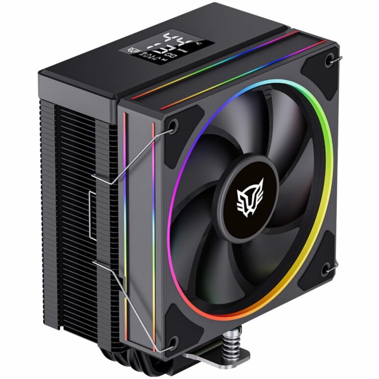 BALAM RUSH Disipador CPU Gamer HELIUX PRO HEX55 120mm ARGB 3pin LGA 1851 AM5 600-2000 RPM 4-pin PWM 4 Pipas Display Digital Negro BR-941983 BALAM RUSH Disipador CPU Gamer HELIUX PRO HEX55 120mm ARGB 3pin LGA 1851 AM5 600-2000 RPM 4-pin PWM 4 Pipas Display Digital Negro BR-941983
