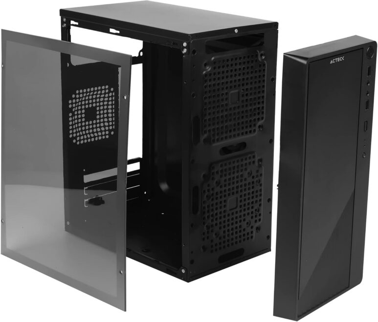 Acteck Gabinete KIOTO GC220 Micro ATX Fuente 500W Acrilico Micro Torre USB 2.0 AC-933063