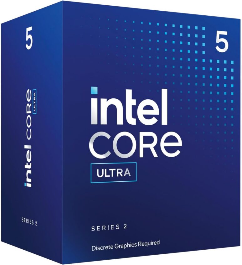 Procesador Intel® Core™ Ultra 5 para Equipos de sobremesa 225F 10 núcleos (6 núcleos P + 4 núcleos electrónicos) hasta 4,9 GHz