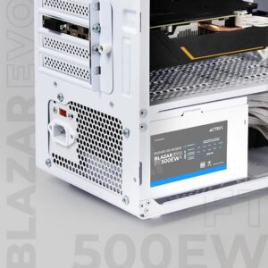 Acteck Fuente de Poder PC 500W Blazar EVO FT500EW ATX Blanco (ES-05001EW)