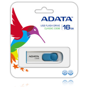 ADATA C008 unidad flash USB 16 GB USB tipo A 2.0 Azul, Blanco