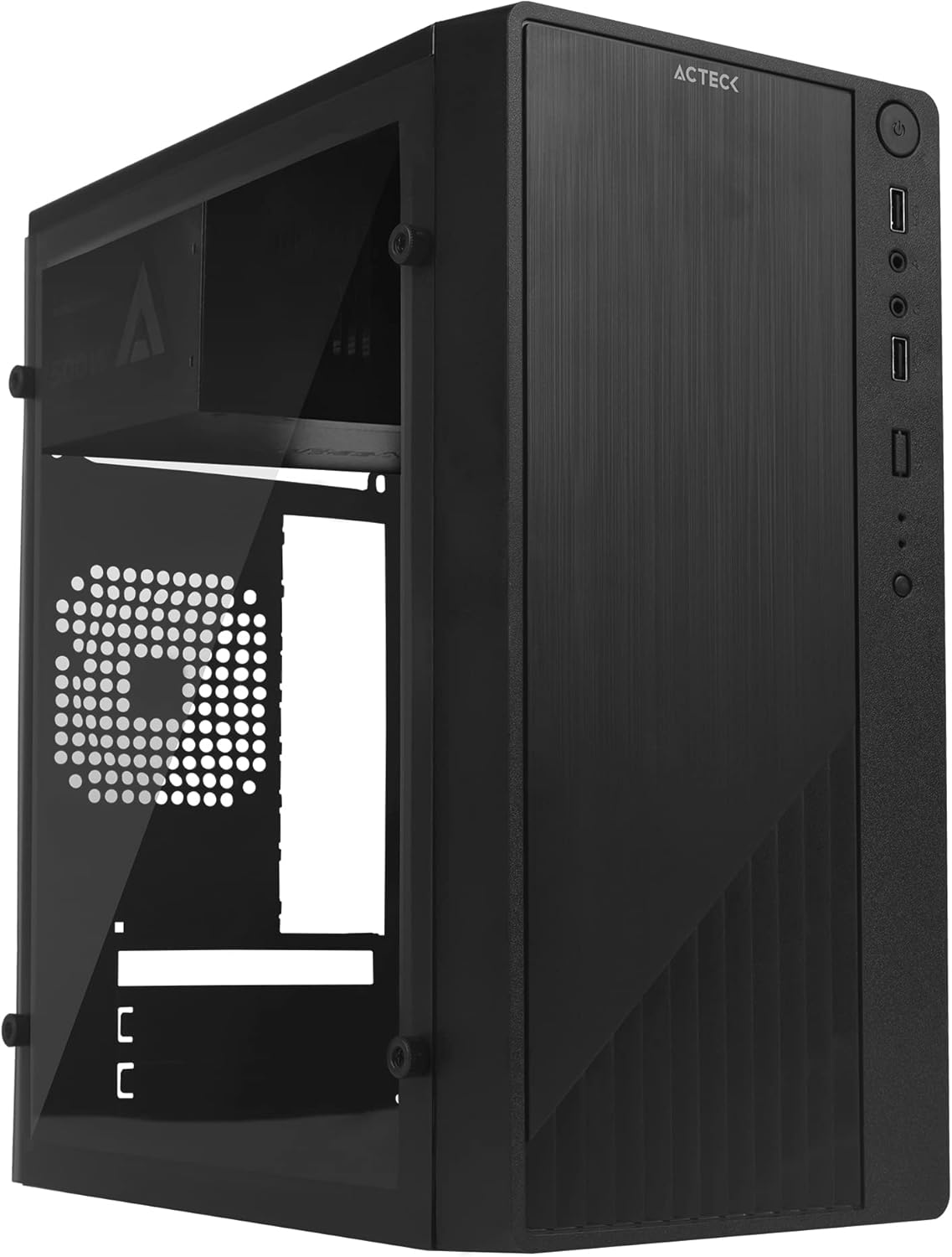 Acteck Gabinete KIOTO GC220 Micro ATX Fuente 500W Acrilico Micro Torre USB 2.0 AC-933063