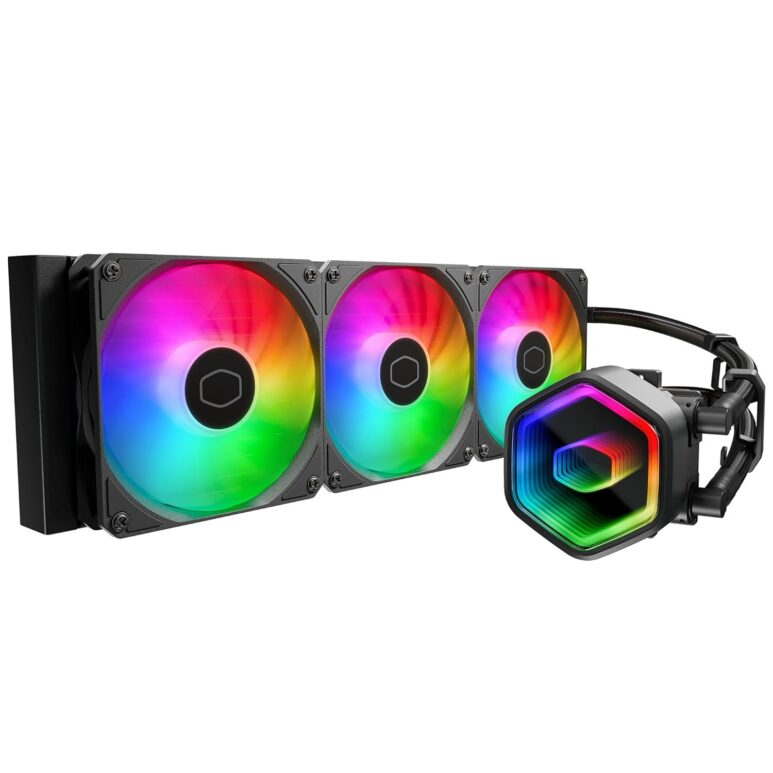 Cooler Master MLW-D36M-A18PA-R1 FN2431 MASTERLIQUID 360 Core II Enfriador de CPU simple de refrigeración por agua de 360 mm, color negro