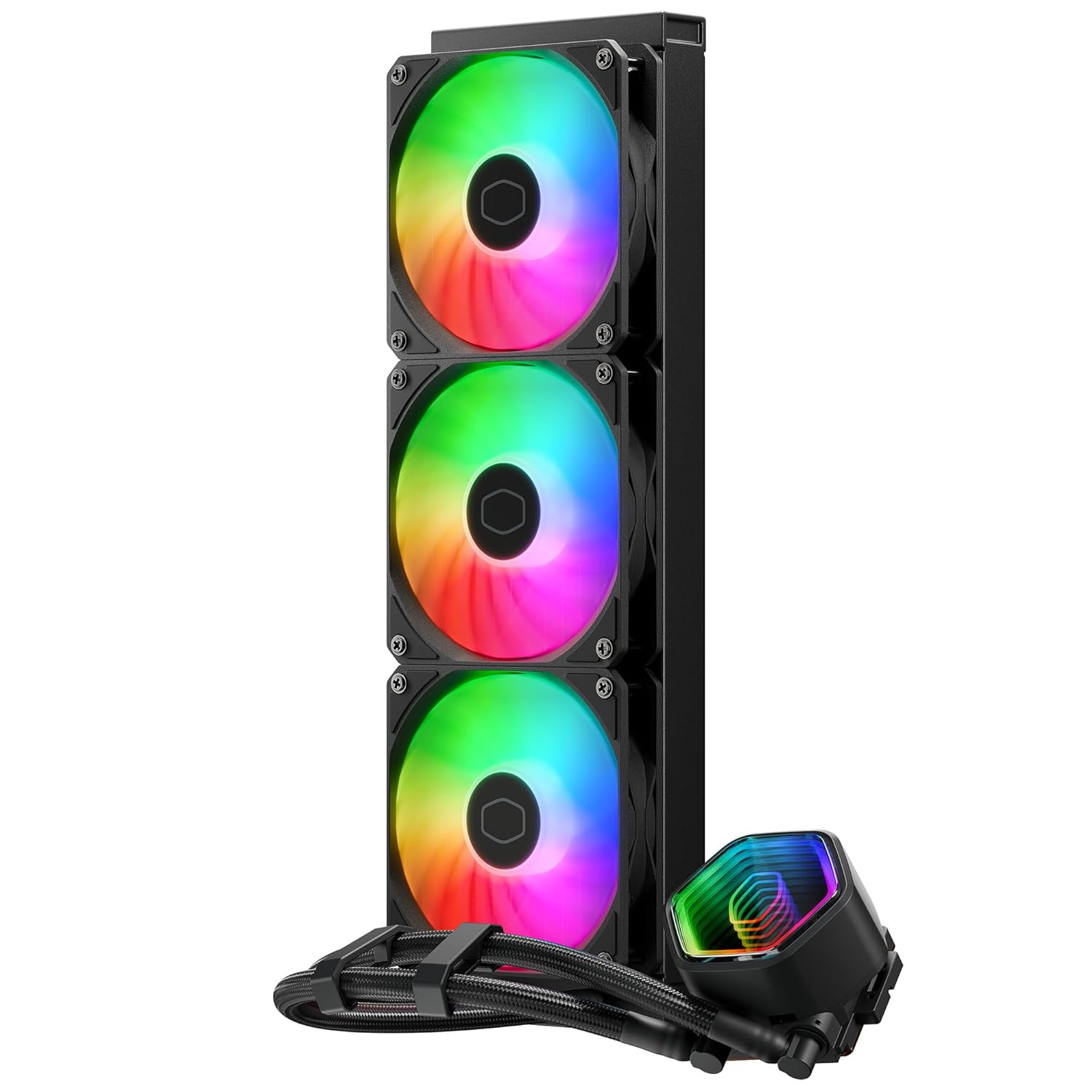 Cooler Master MLW-D36M-A18PA-R1 FN2431 MASTERLIQUID 360 Core II Enfriador de CPU simple de refrigeración por agua de 360 mm, color negro