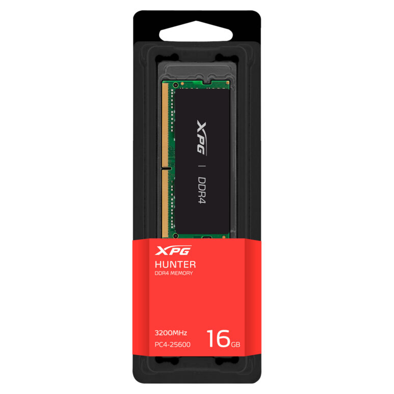 XPG HUNTER AX4S320016G22-SBHN módulo de memoria 16 GB 1 x 16 GB DDR4 3200 MT/s 260-pin SO-DIMM