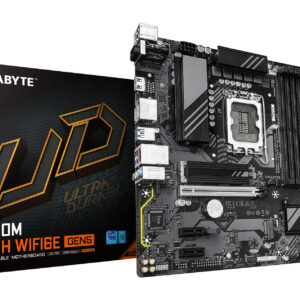 GIGABYTE B760M DS3H WIFI6E GEN5 Placa Base – Compatible con procesadores Intel Core 14ª generación, VRM digital de 6+2+1 fases, hasta 5600 MHz DDR5, 2 x M.2 PCIe 4.0, Wi-Fi 6E, LAN 2.5 GbE, USB 3.2 Gen2