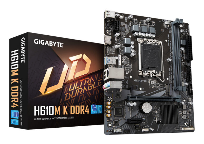 GIGABYTE H610M K DDR4 Placa base - Compatible con procesadores Intel Core 14th Gen CPUs, 3+1+1 Phases Hybrid Power Design, up to 3200MHz DDR4, 1xPCIe 3.0 M.2, GbE LAN, USB 3.2 Gen 1 GIGABYTE H610M K DDR4 Placa base - Compatible con procesadores Intel Core 14th Gen CPUs, 3+1+1 Phases Hybrid Power Design, up to 3200MHz DDR4, 1xPCIe 3.0 M.2, GbE LAN, USB 3.2 Gen 1