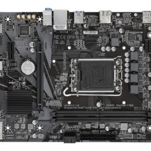 GIGABYTE H610M K V2 Placa base - Procesadores Intel Core 14ª generación, hasta 5600 MHz DDR5, 1xPCIe 3.0 M.2, LAN 1GbE, USB 3.2 Gen 1