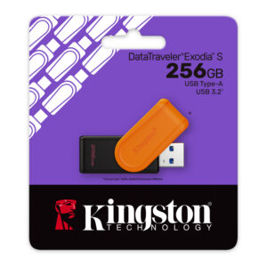 Kingston Technology DataTraveler 256GB Portable USB 3.2 Gen 1 Exodia S (Black/Orange)