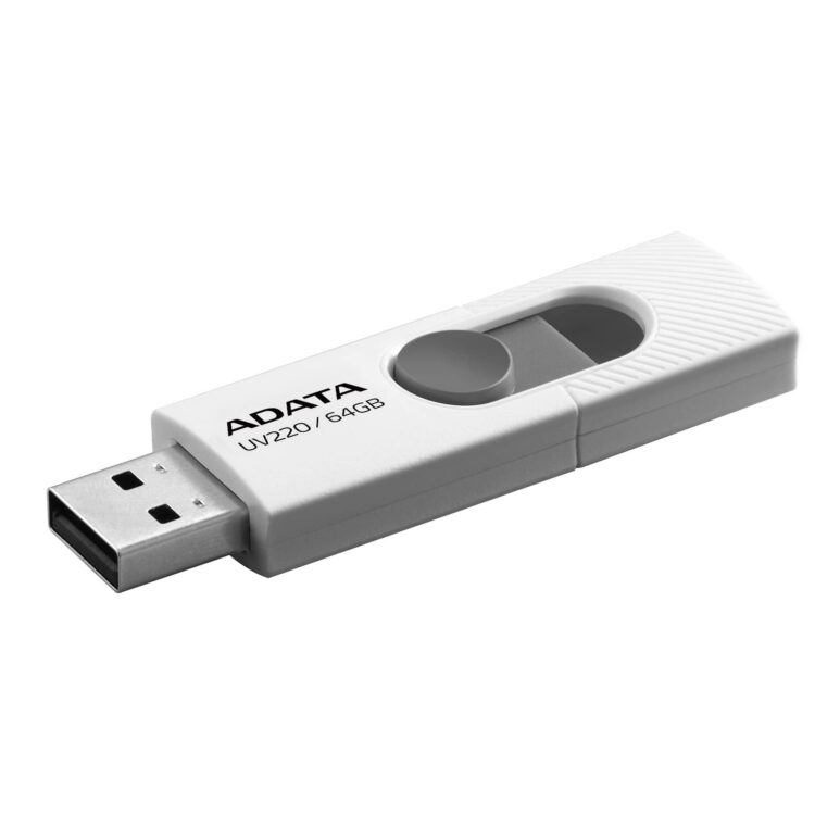 ADATA UV220 unidad flash USB 64 GB USB tipo A 2.0 Gris, Blanco ADATA UV220 unidad flash USB 64 GB USB tipo A 2.0 Gris, Blanco