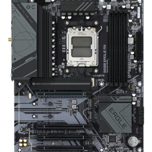 GIGABYTE B650 EAGLE AX Placa base - AMD Ryzen serie 9000, VRM de 12+2+2 fases, hasta 7600 MHz DDR5 (OC), 1xPCIe 5.0 + 2xPCIe 4.0 M.2, LAN GbE, WIFI 6E, USB 3.2 Gen 2