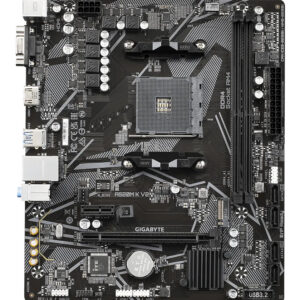 GIGABYTE Placa base A520M K V2 - Compatible con CPUs AMD Ryzen serie 5000 AM4, hasta 5100MHz DDR4 (OC), PCIe Gen3 x4 M.2, LAN GbE, USB 3.2 Gen 1