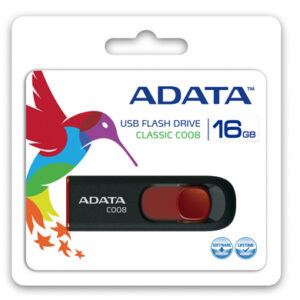 ADATA C008 unidad flash USB 16 GB USB tipo A 2.0 Negro, Rojo